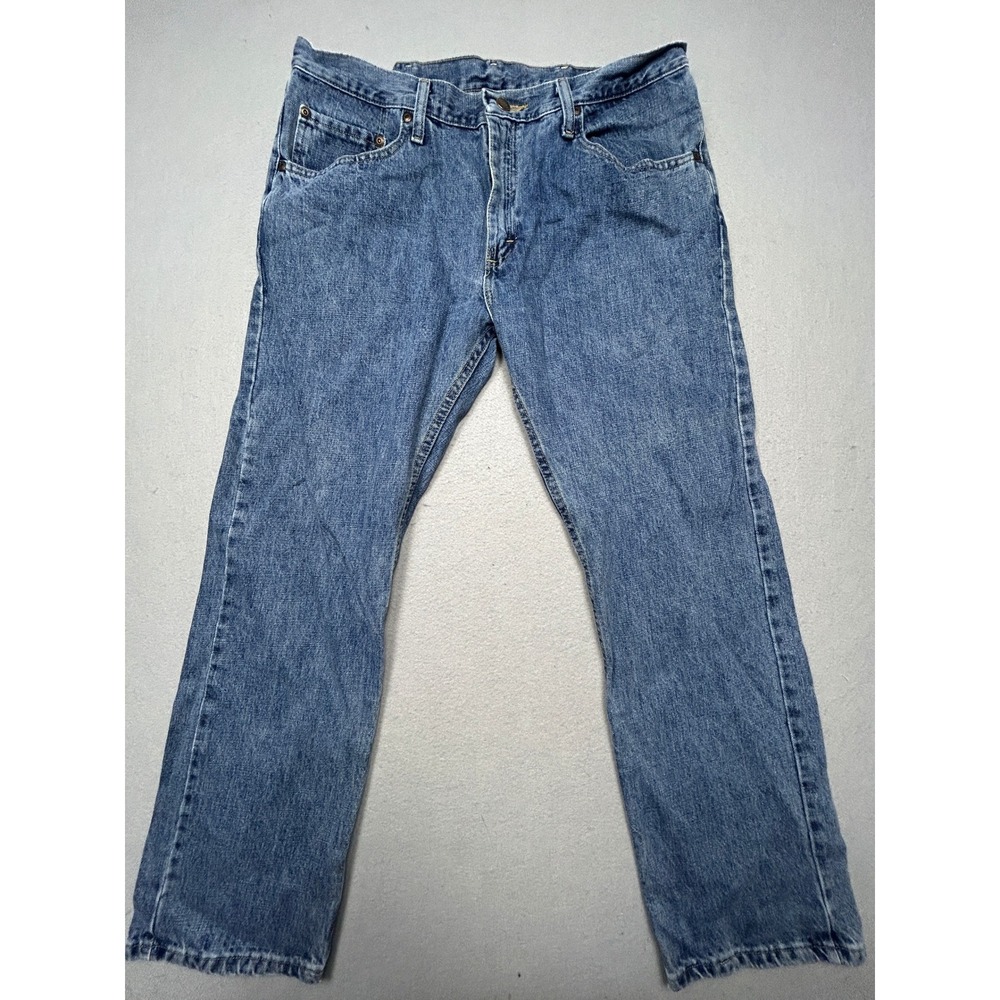 Wrangler Straight Fit 100% Cotton Blue Denim Jeans 34x29 Mens